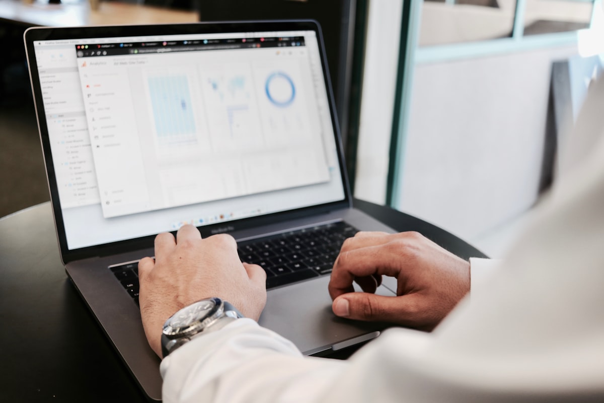 Digital marketer reviewing campaign results